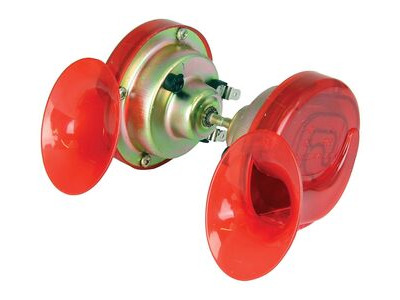 BIKE IT Red Twin Pack Snail Horn - 12V
