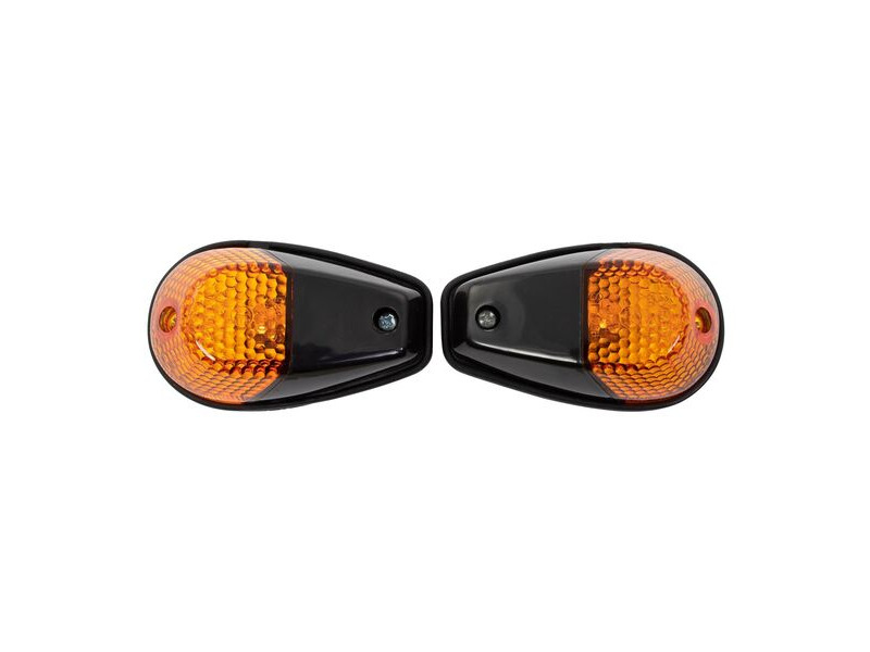 BIKE IT Original Fairing Indicators With Black Body And Amber Lens click to zoom image