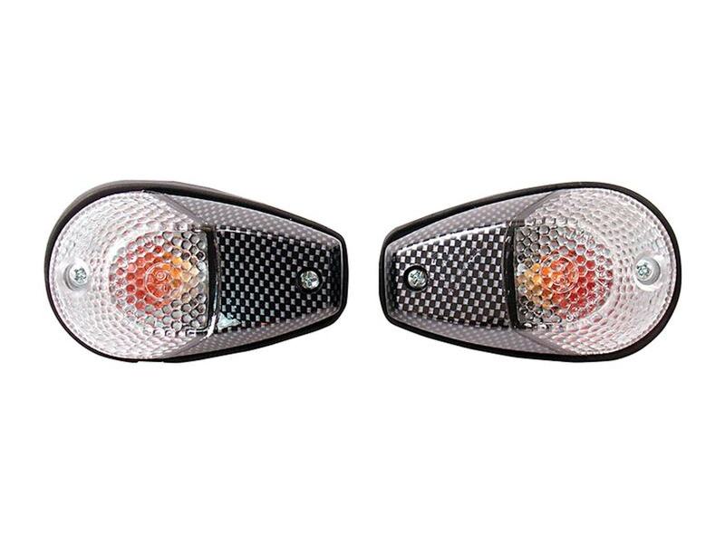 BIKE IT Original Fairing Indicators With Carbon Body And Clear Lens click to zoom image