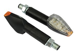 BIKE IT Long Stem LED Force Indicators With Black Body And Clear Lens 