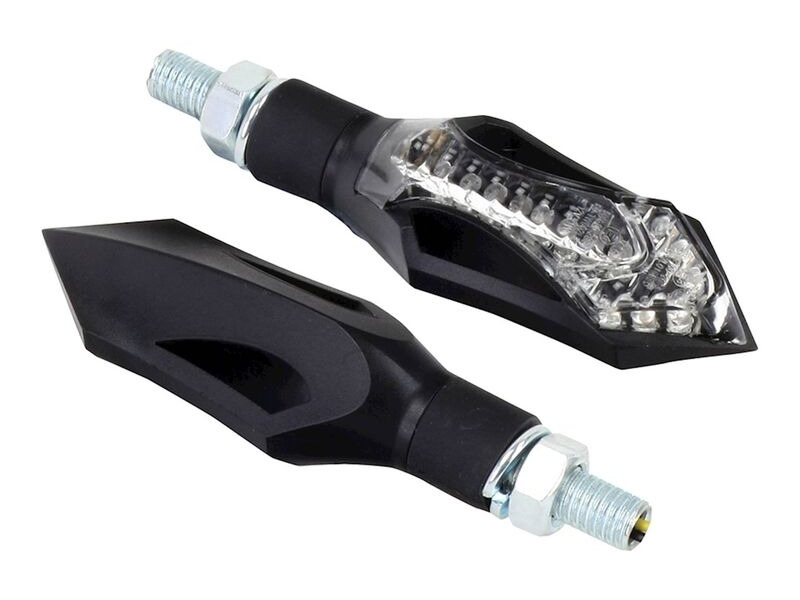 BIKE IT LED Blade Indicators With Black Body And Clear Lens click to zoom image