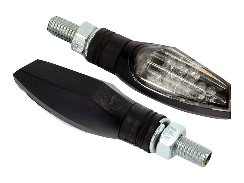 BIKE IT LED Shard Indicators With Black Body And Clear Lens click to zoom image