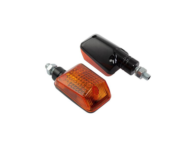 BIKE IT Short Stem Mini Indicators With Black Body And Amber Lens click to zoom image