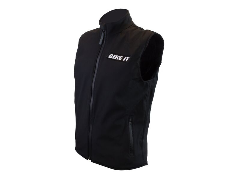 BIKE IT Softshell Gilet Black Adult click to zoom image