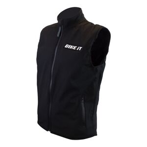 BIKE IT Softshell Gilet Black Adult 