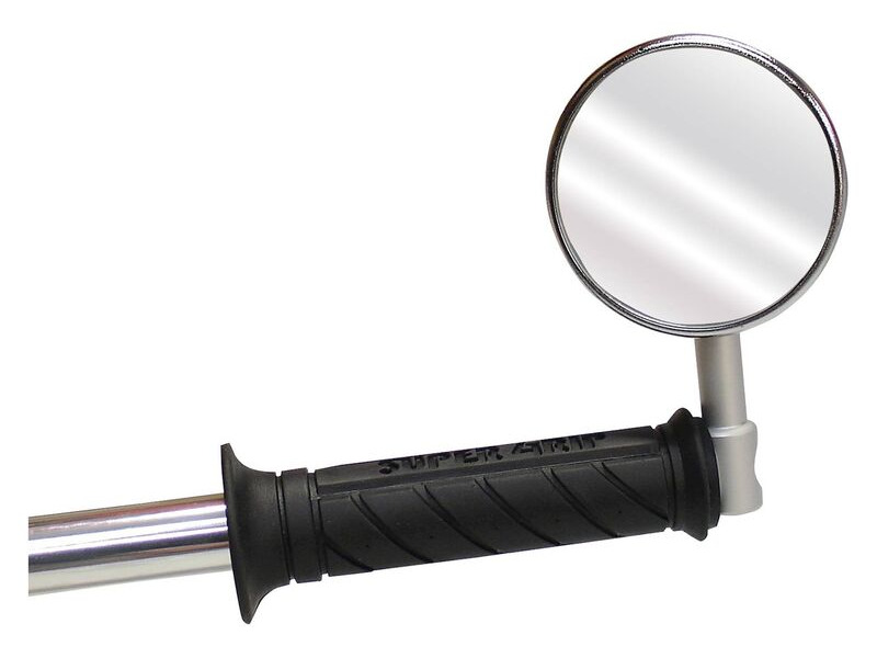 BIKE IT Universal Bar End Mount Mirror With Black Alloy Stem click to zoom image