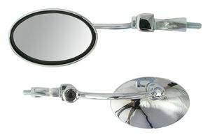 BIKE IT Highway Universal Chrome Bar End Mirrors 