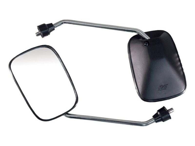 BIKE IT Black Square Universal Mirrors - #U64531 click to zoom image