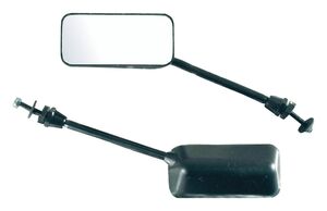 BIKE IT Long Black Universal F1 Mirrors 