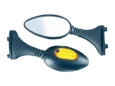 BIKE IT Universal Fairing Mirrors With Built In LED Indicators