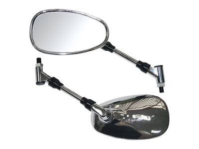 BIKE IT Pair Of Oval Chrome Yamaha Mirrors - #Y009