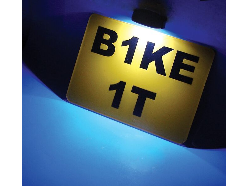 BIKE IT Aluminium Black Body E-Marked Cluster LED Number Plate Light click to zoom image