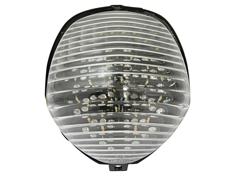 BIKE IT LED Rear Tail Light With Clear Lens And Integral Indicators - #S059 click to zoom image