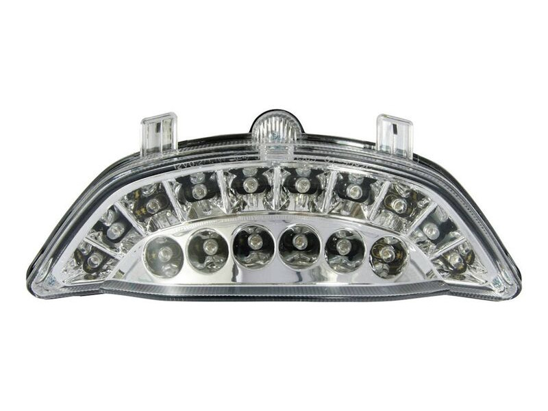 BIKE IT LED Rear Tail Light With Clear Lens And Integral Indicators - #Y092 click to zoom image