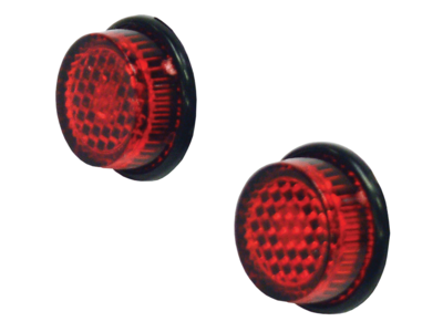 BIKE IT Pack Of 2 Red Stick On Number Plate Reflectors