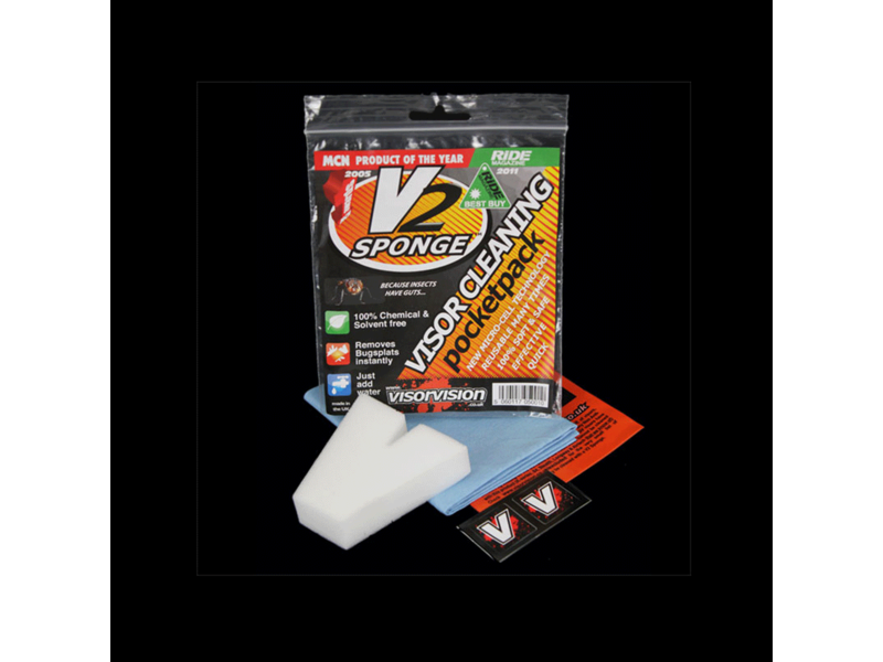 BIKE IT V2 Sponge Visor Cleaning Pocket Pack click to zoom image