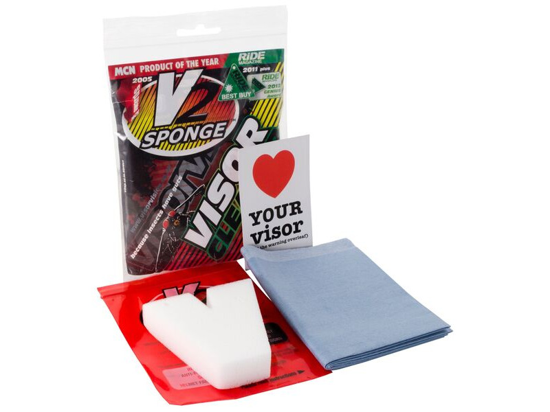 BIKE IT V2 Sponge Visor Cleaning Pocket Pack ~ 10Pcs Multibuy click to zoom image