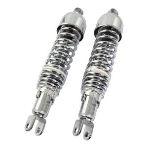 BIKE IT 335mm Eye To Fork Chrome Twin Shock Absorbers 