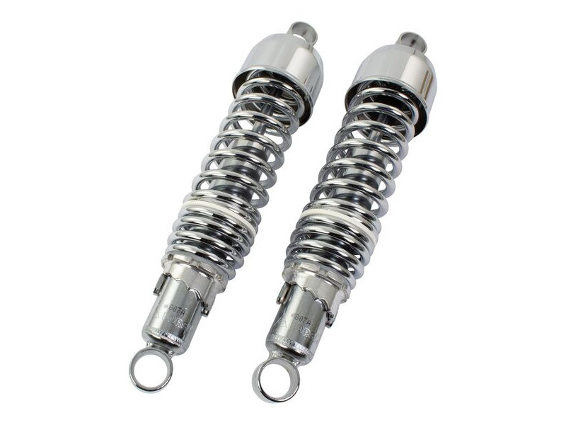 BIKE IT 325mm Eye To Eye Chrome Twin Shock Absorbers click to zoom image