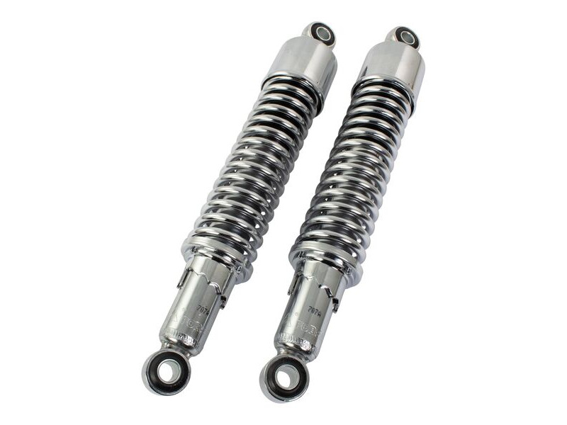 BIKE IT 320mm Eye To Eye Chrome Twin Shock Absorbers click to zoom image