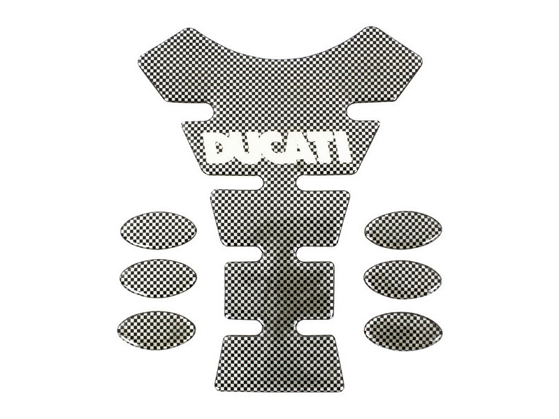 BIKE IT Carbon Effect Logo Spine Tank Pad - Ducati click to zoom image