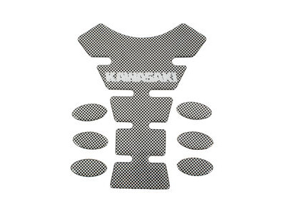 BIKE IT Carbon Effect Logo Spine Tank Pad - Kawasaki