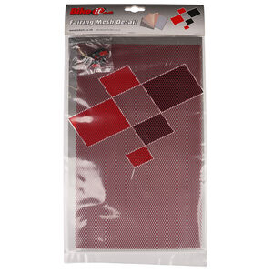 BIKE IT Aluminium Mesh Fairing Insert Red 33.5 x 20cm click to zoom image