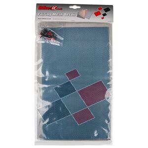 BIKE IT Aluminium Mesh Fairing Insert Blue 33.5 x 20cm click to zoom image