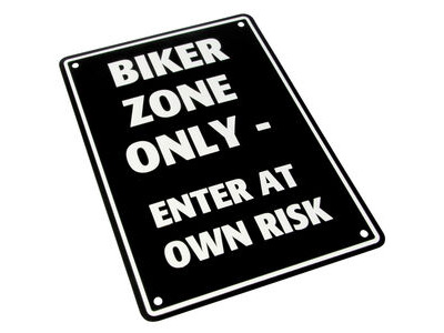 BIKE IT Aluminium Parking Sign - Biker Zone Only