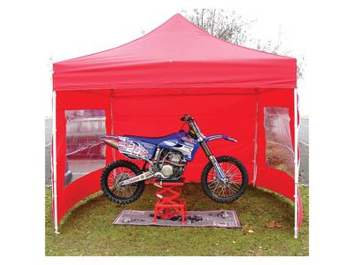 BIKE IT Quick-Up Awning 3m x 3m With 4 Side Walls Red