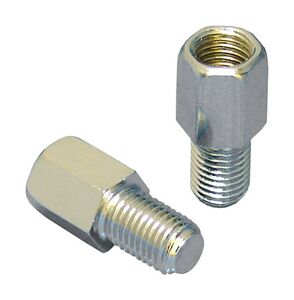 BIKE IT Chrome Mirror Adaptor To Convert Standard 10mm Thread To Reverse Thread 