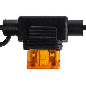 BIKE IT Battery Charging Lead with 5A Fuse and Tamiya Waterproof Connector [+ ROUND / - SQUARE terminals] click to zoom image