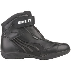 BIKE IT 'Perun' Low-Cut Black Waterproof Motorcycle Boot click to zoom image