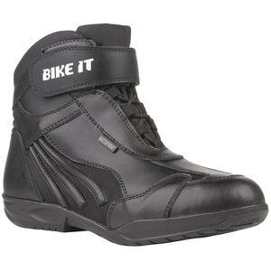 BIKE IT 'Perun' Low-Cut Black Waterproof Motorcycle Boot click to zoom image