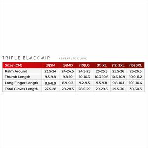 BIKE IT "Triple Black Air" Summer Motorcycle Glove click to zoom image