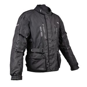 BIKE IT 'Triple Black' Waterproof Adventure Motorcycle Jacket click to zoom image