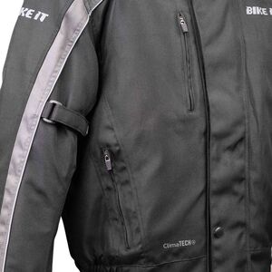 BIKE IT 'Herm' Motorcycle Waterproof Bomber Jacket click to zoom image