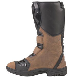 BIKE IT 'Triple-Black' Motorcycle Adventure Boots (Brown) click to zoom image