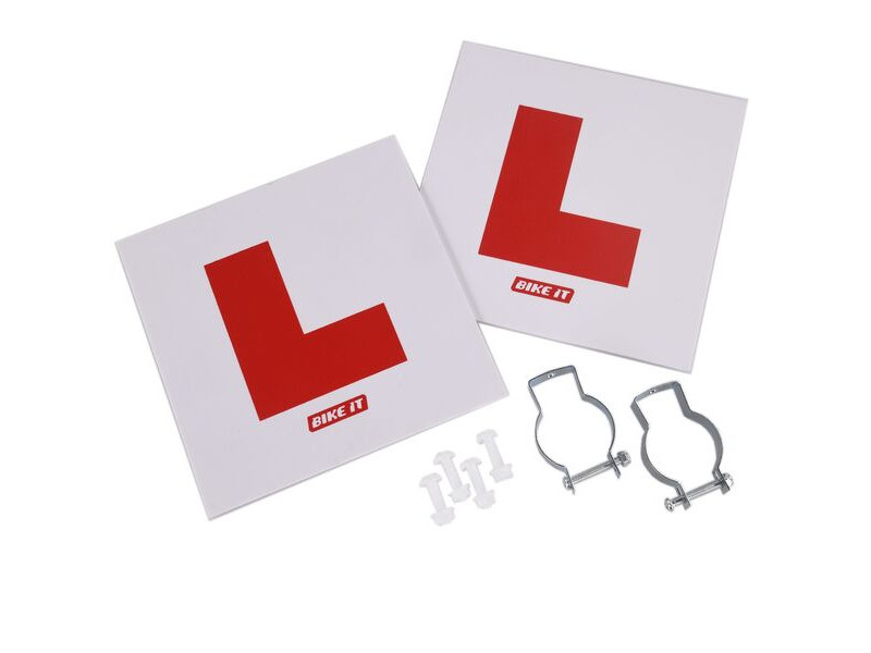 BIKE IT Pack L-Plates Kit (Front and Rear) with Fitting Kit click to zoom image