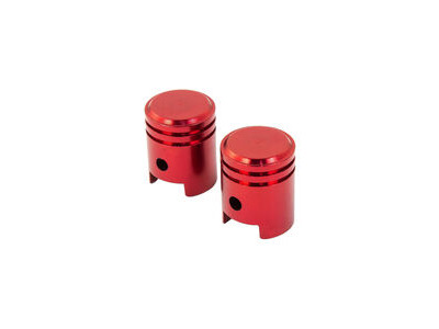 BIKE IT Large Piston Valve Caps - Red