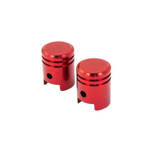 BIKE IT Large Piston Valve Caps - Red 