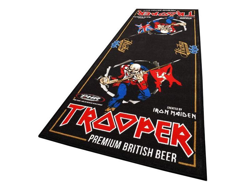 BIKE IT LTD Edition Iron Maiden Trooper Motorcycle XL Garage Mat 240 x 100 cm click to zoom image