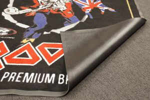 BIKE IT LTD Edition Iron Maiden Trooper Motorcycle Garage Mat Expert Rubber Backed 240 x 103cm click to zoom image