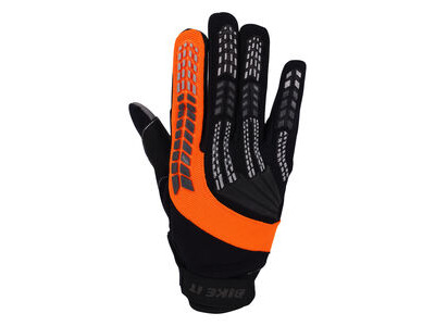 BIKE IT 'Vapor-S' Summer Motorcycle Glove (Black/Orange)