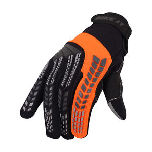 BIKE IT 'Vapor-S' Summer Motorcycle Glove (Black/Orange) click to zoom image
