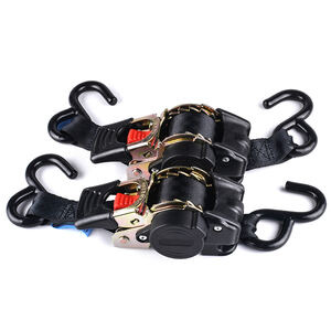 BIKE IT Auto Retractable Ratchet Tiedowns 25mm x 1.8M 2pcs click to zoom image