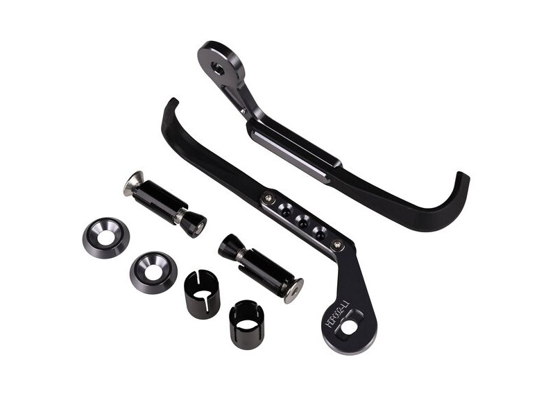 BIKETEK Lever Control Guards CNC Titanium / Black ABS Tip click to zoom image