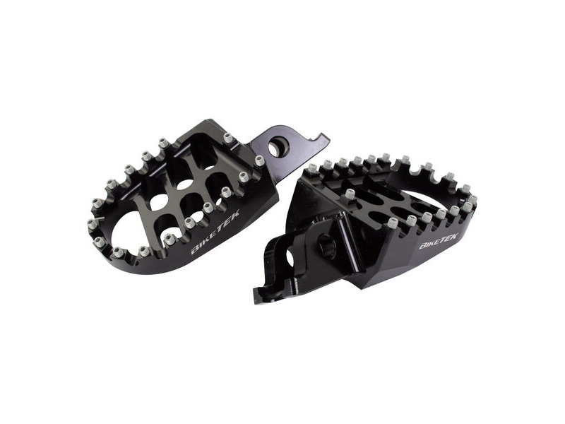 BIKETEK MX Forged Wide Platform Footpegs Kawasaki Black #22BLK click to zoom image