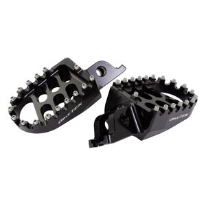 BIKETEK MX Forged Wide Platform Footpegs Kawasaki Black #22BLK 