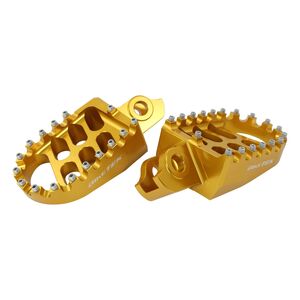 BIKETEK MX Forged Wide Platform Footpegs Suzuki Gold #44GD 